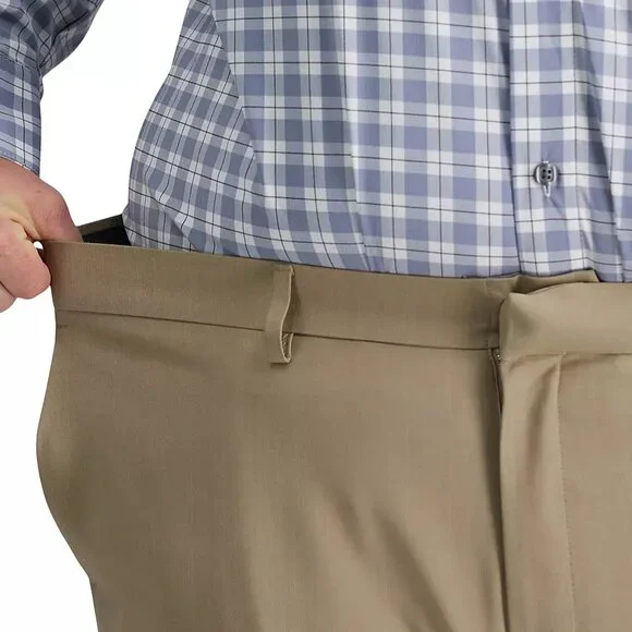 Haggar Big Men Iron Free Premium Comfort Stretch Khaki Dress Pants 50x29 - Picture 5 of 15